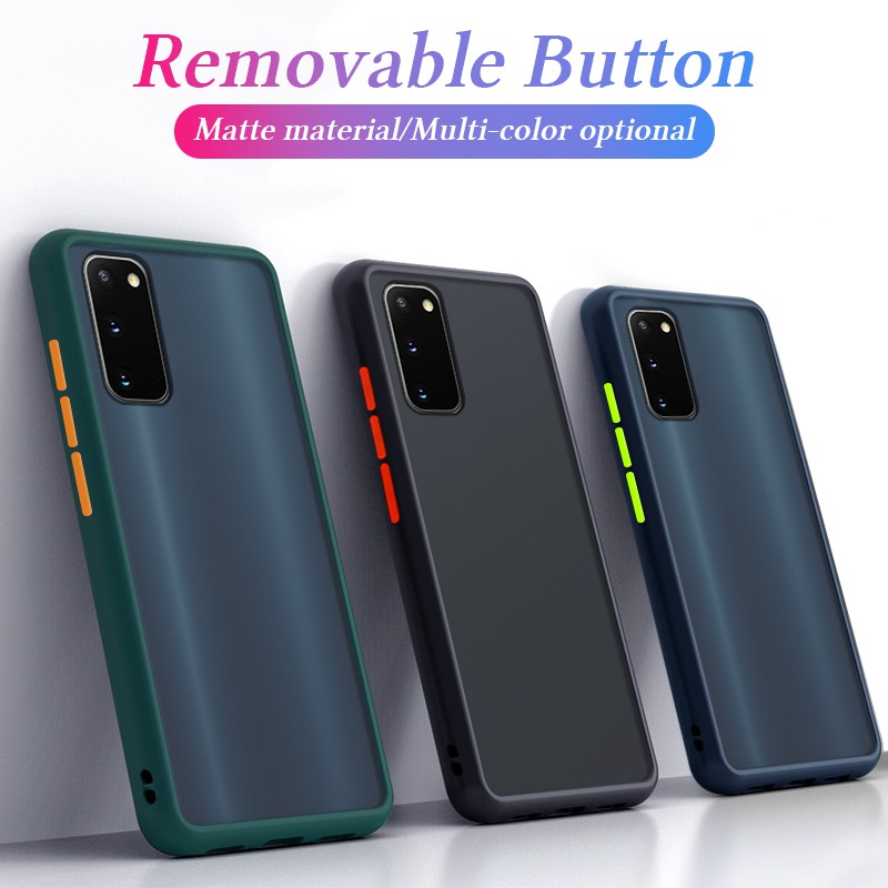 Ốp lưng chống sốc silicone trơn màu cho điện thoại Samsung Galaxy S20 Plus S20 Ultra s20+ Matte Skin Feel Phone Case Shockproof Shell Protection Hard Cover Frosted Cases