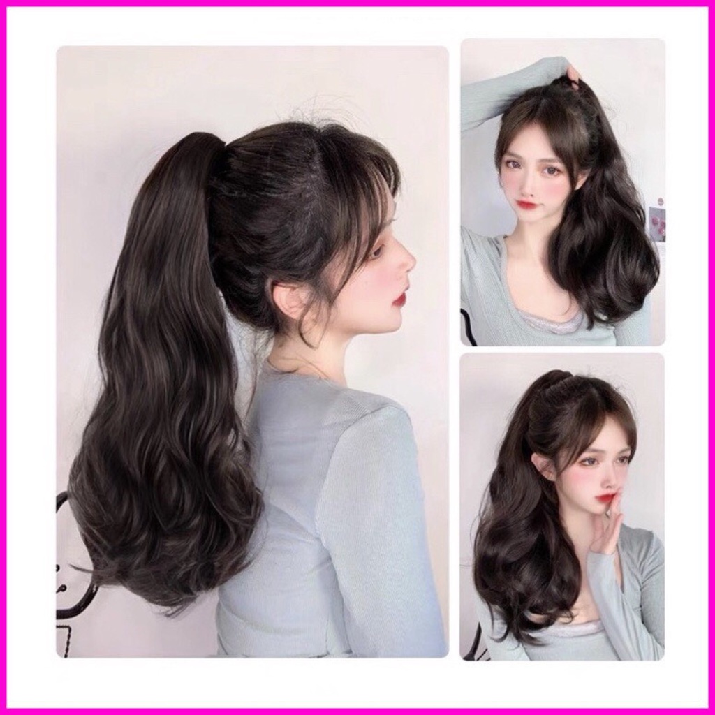 Tóc ngoạm xoăn đuôi dài cao cấp