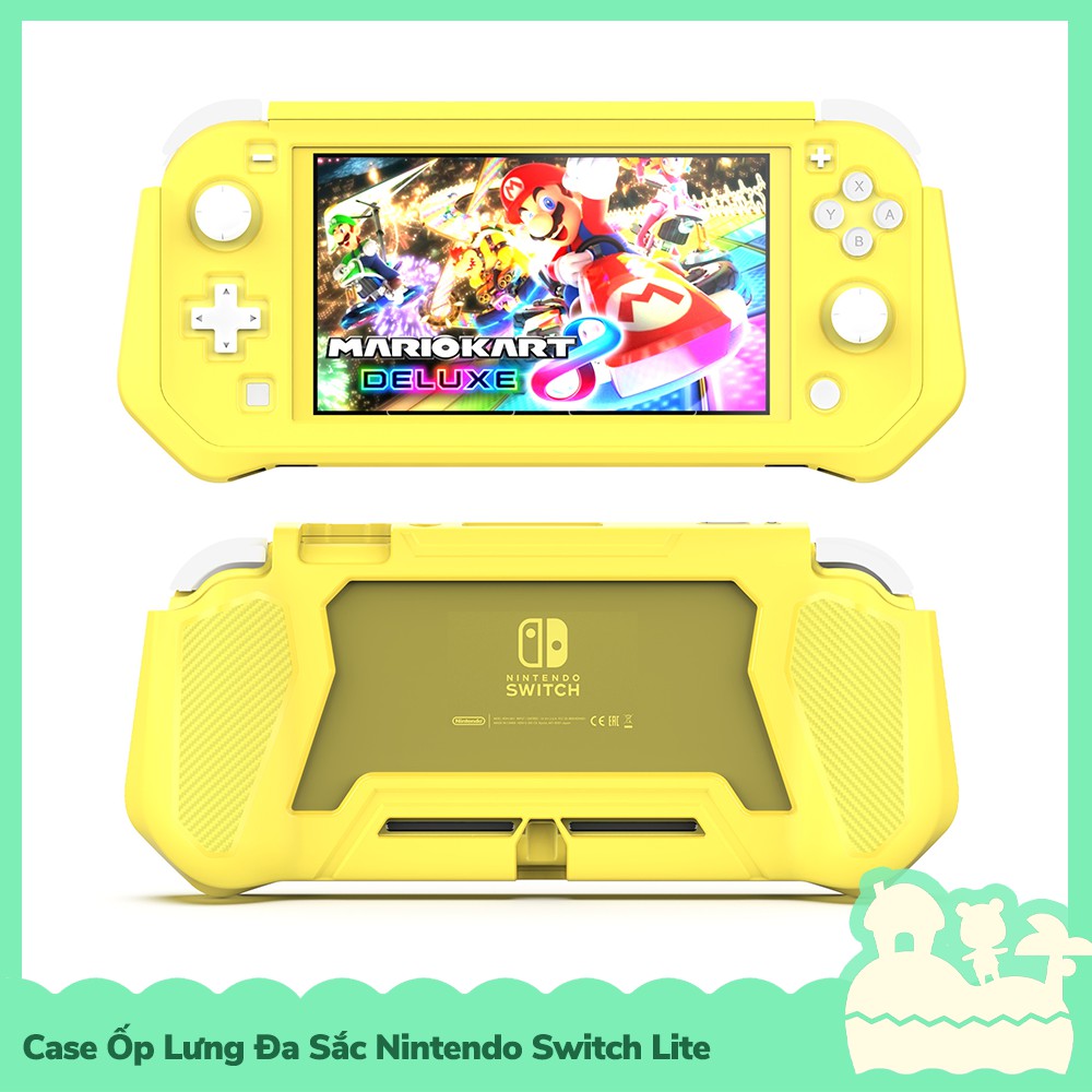 [Sẵn VN - NowShip] Phụ Kiện Case Ốp Lưng TPU Bảo Vệ Với Kính Cường Lực PC Đa Sắc Cho Máy Game Nintendo Switch Lite