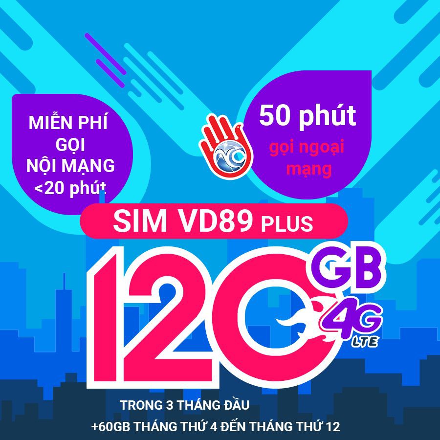 SIM 4G VINAPHONE GÓI VD89P