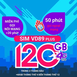 SIM 4G VINAPHONE GÓI VD89P