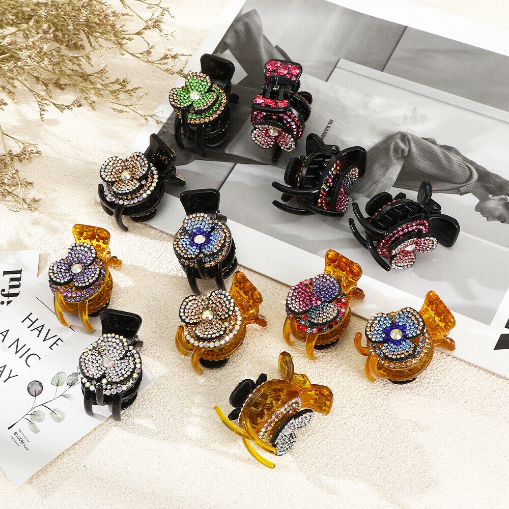 Kẹp tóc càng cua HAIMEIKANG đính đá sang trọng cho nữ