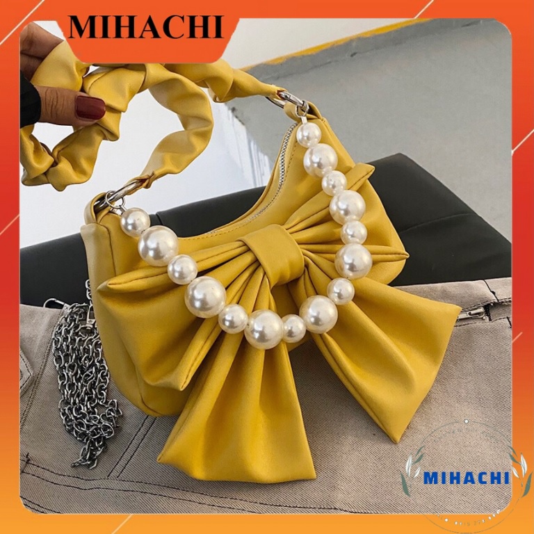 Túi Xách Đeo Chéo Kẹp Nách Nữ Cao Cấp Đeo Vai Du Lịch Đi Chơi Chất Da Nơ Ngọc - TDC091