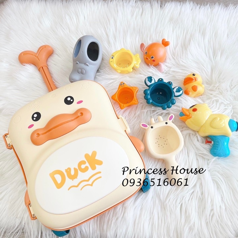 Vali vịt đồ chơi xúc cát cho bé