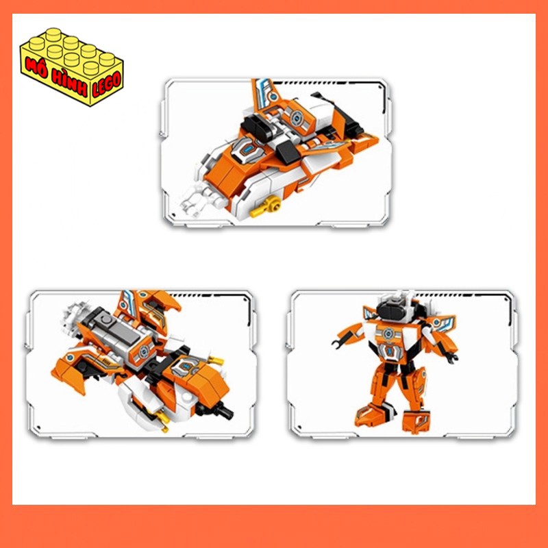 Đồ chơi lắp ráp lego giá rẻ 8 trong 1 Panlos brick 633026 mô hình robot Robot siêu nhân khổng lồ 741 chi tiết