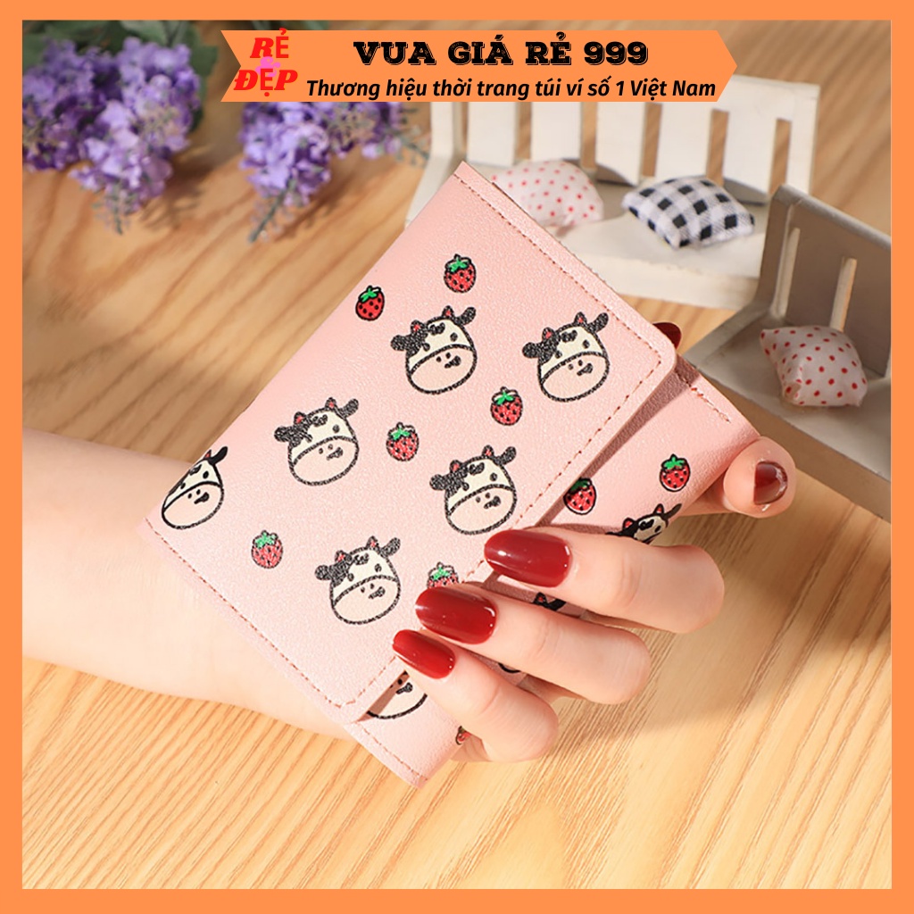 Ví nữ đẹp giá rẻ ngắn cầm tay mini nhỏ gọn dễ thương cute nhiều ngăn bỏ túi thời trang cao cấp VN83