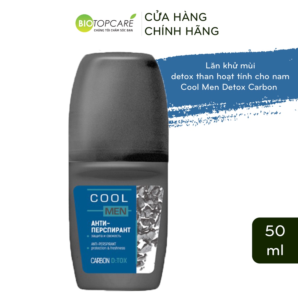 Lăn khử mùi cho nam Cool Men Detox Carbon 50ml - BioTopcare Official - TN169