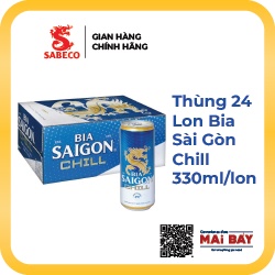 GIAO NHANH 1H Bia Sài Gòn Chill thùng 24 lon x 330ml