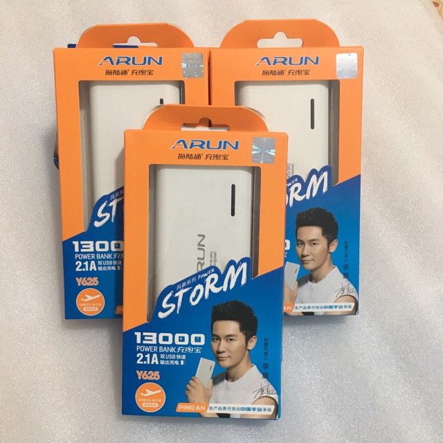 Sạc Dự Phòng Chính Hãng Arun 13000mAh Y625 - BH 1 năm