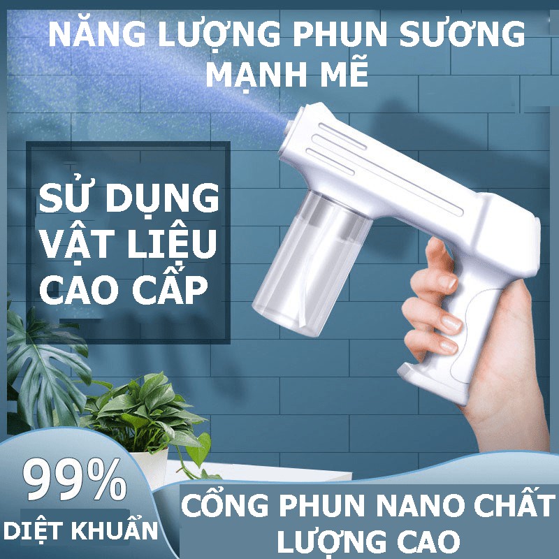 Máy phun sương NANO khử trùng cầm tay kèm tia cực tím chống virus (NHIỀU MẪU) - NK