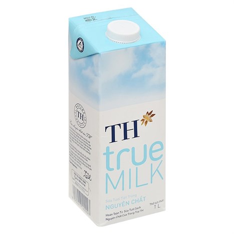 Thùng 12 hộp sữa tươi tiệt trùng nguyên chất không đường TH true MILK hộp 1 lít