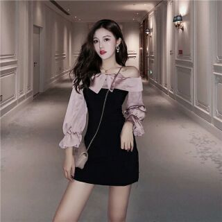 Đầm trễ vai nơ (ảnh thật sau cùng)