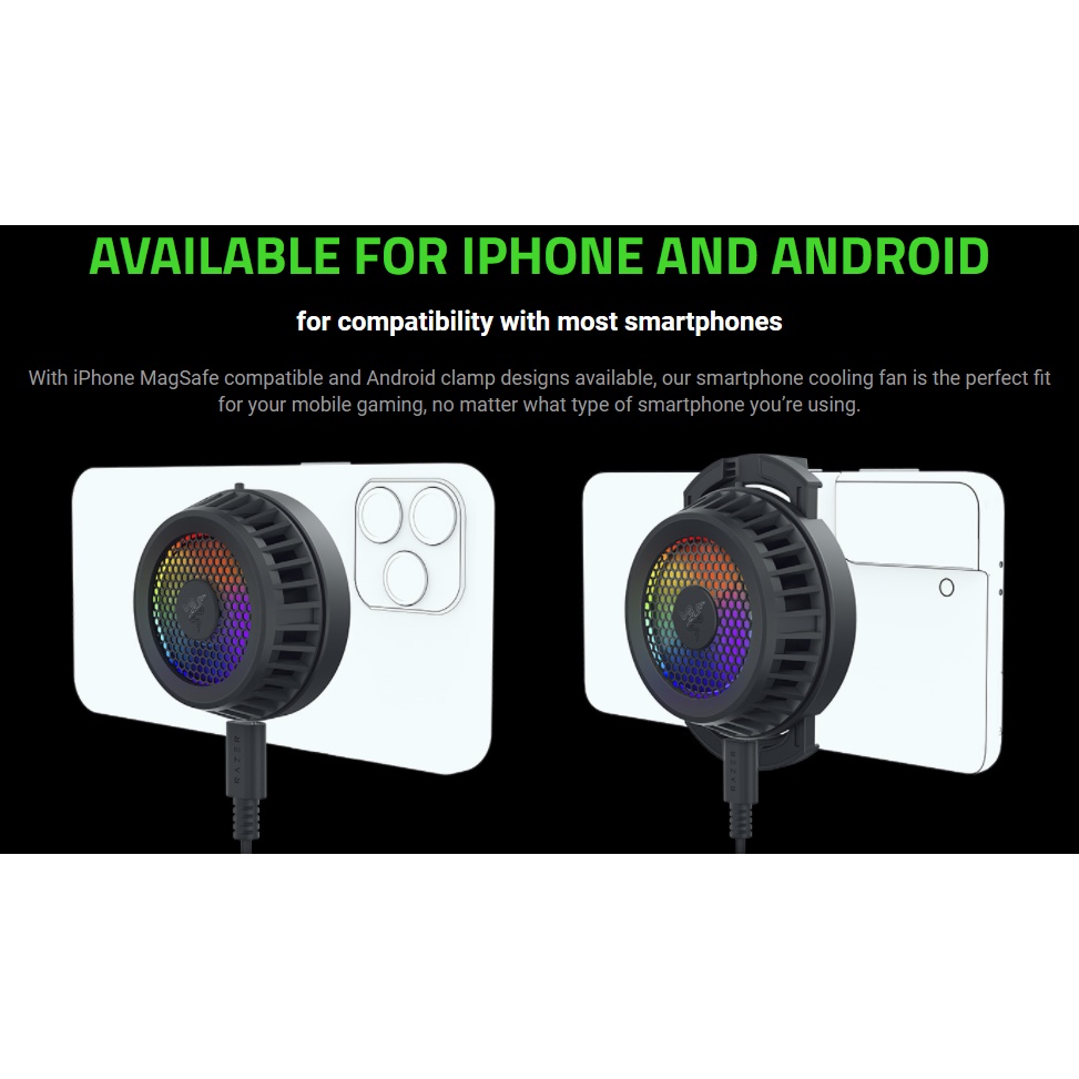 Quạt tản nhiệt chuyên dụng cho điện thoại Razer Phone Cooler Chroma new seal