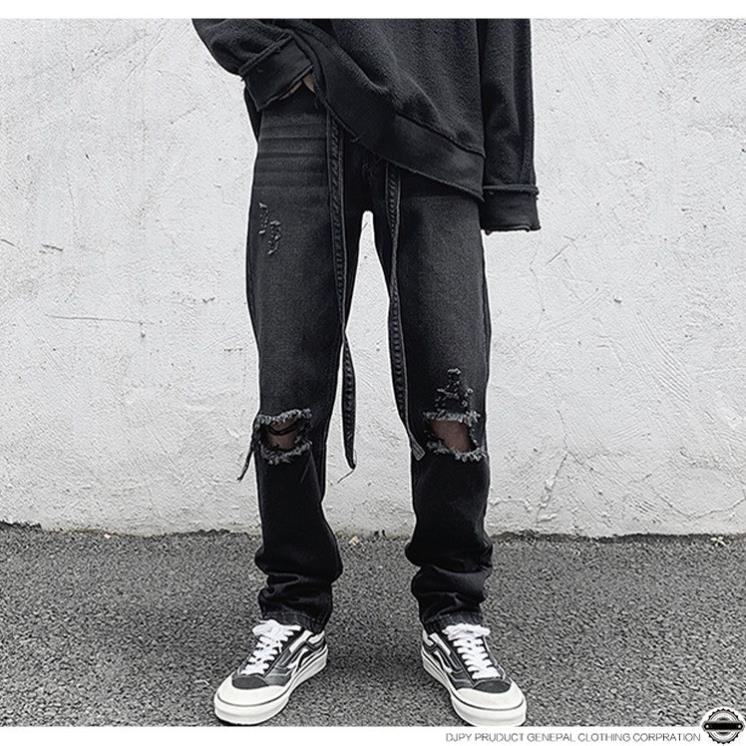 Free Ship Quần Jean Baggy nam rách gối, quần jean nam dây đai  phong cách street style cá tính dành cho GenZ | BigBuy360 - bigbuy360.vn