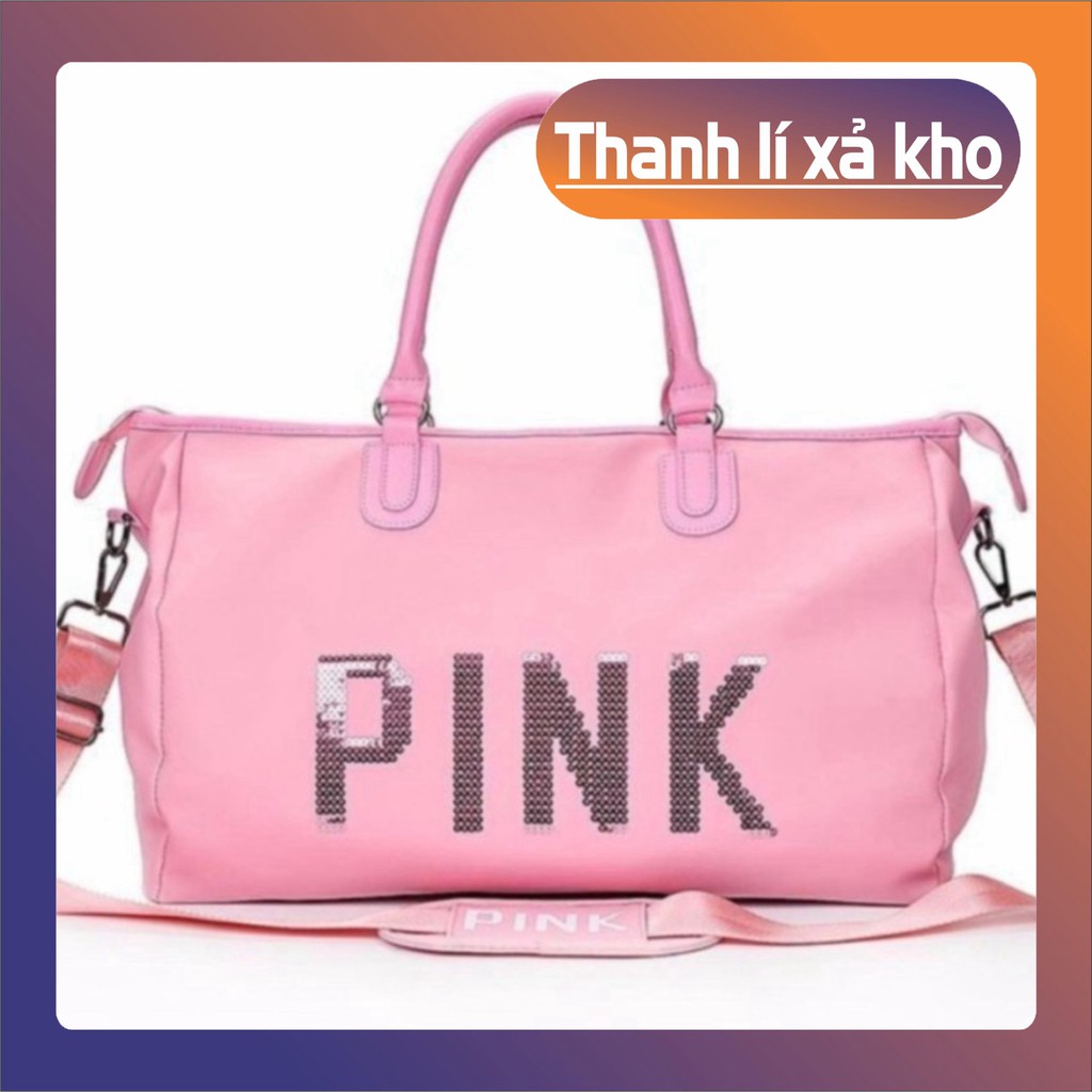 [FREE SHIP] Túi du lịch pink cao cấp 2 màu hồng đen [FREE SHIP]