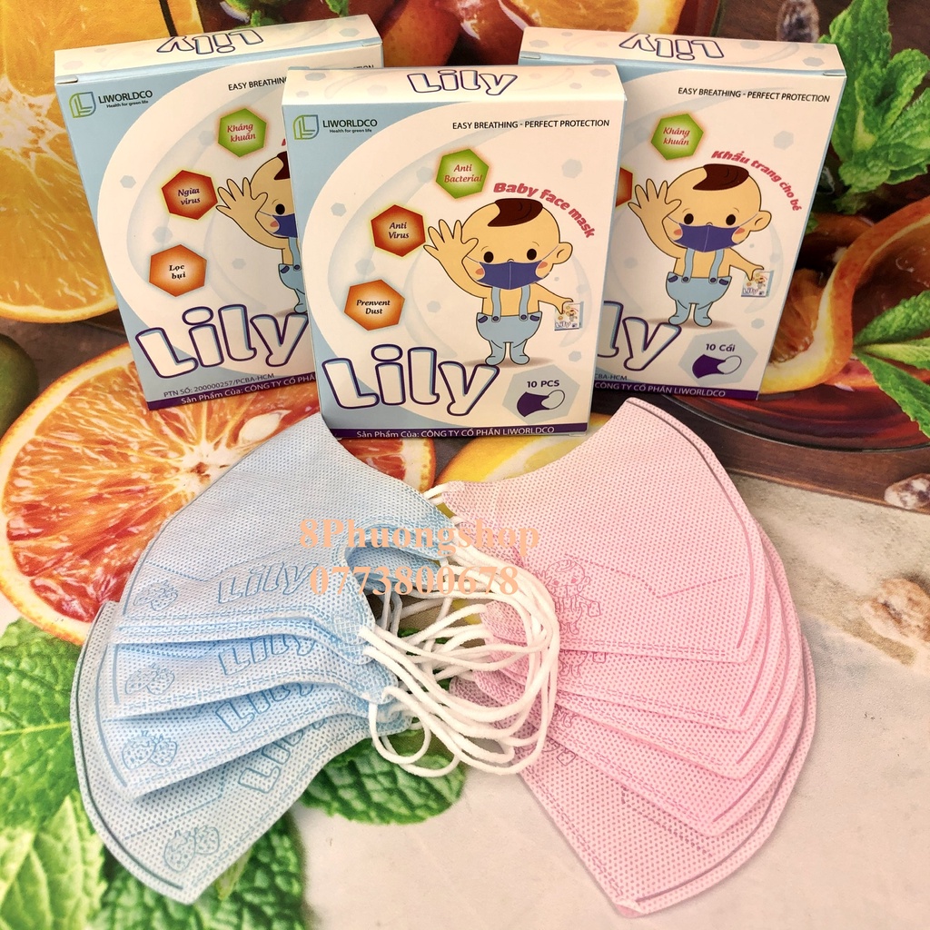 Khẩu trang Lily cho bé hộp 10 cái