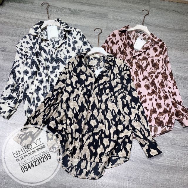 Áo sơ mi nữ họa tiết - somi lụa unisex ( Hàng Đẹp )