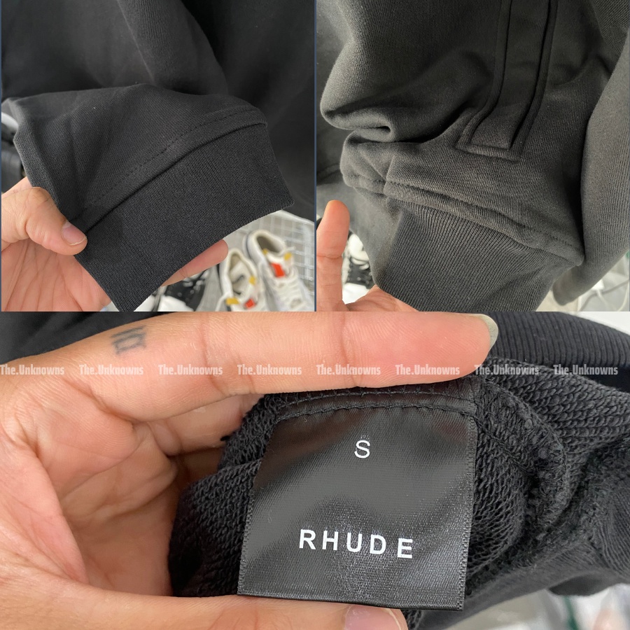 👑👑-Áo R.hude Logo Embroidered Half-Zip Sweater BLACK,Áo sweater R.hude Sơn Tùng MTP cao cấp full túi tag