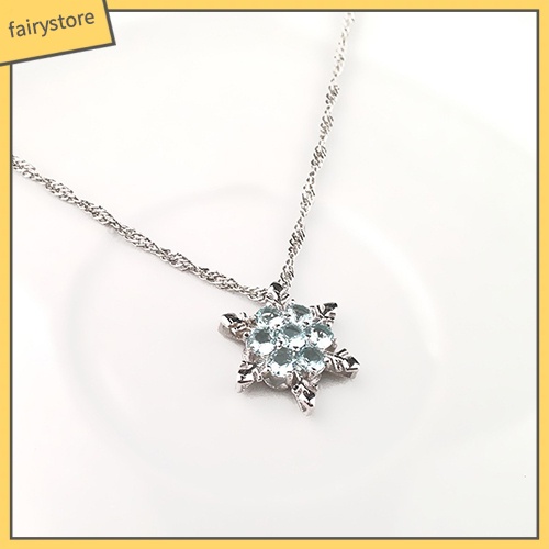Dây Chuyền Hợp Kim Hình Hoa Tuyết Đính Đá Lấp Lánh
