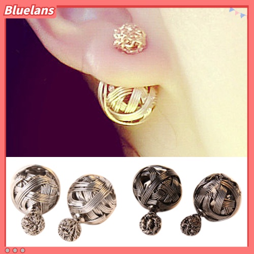 Cặp khuyên tai thiết kế 2 đầu hình quả bóng độc đáo sang trọng dành cho nữ