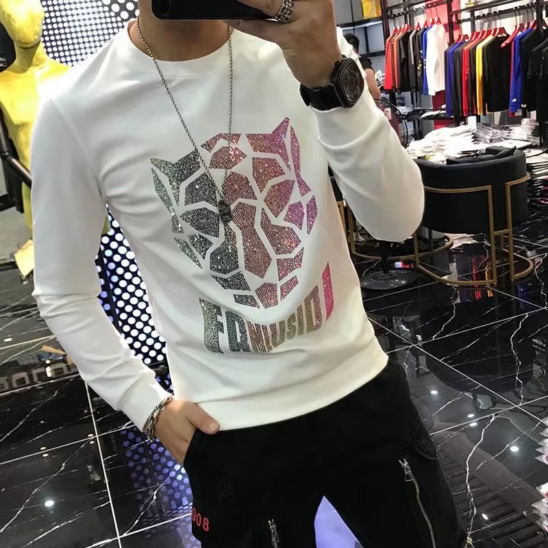 Áo Thun Nam Dài Tay Cổ Tròn Thời Trang Hàn