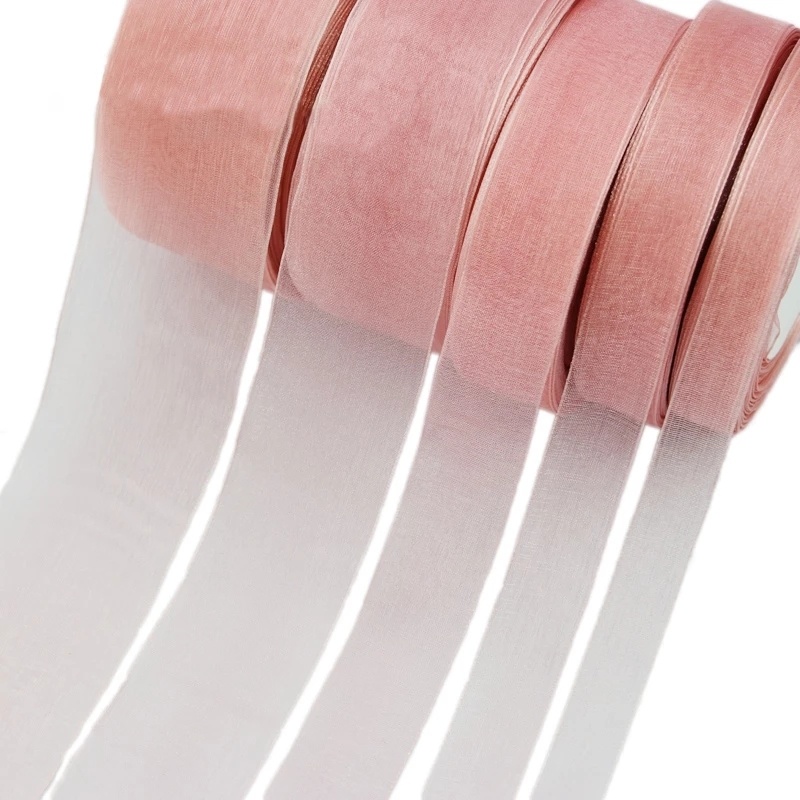 Cuộn dây ruy băng màu hồng dùng trang trí 12mm/ 15mm/ 20mm/ 25mm/ 40mm/ 50mm