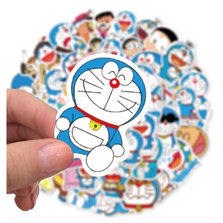 💥💥bộ 1 - 5 - 10 miếng dán hình doraemon trang trí xe hơi / laptop / vali / ván trượt💥💥