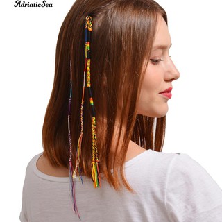 Dây bện trang trí tóc nhiều màu sắc phong cách Bohemian