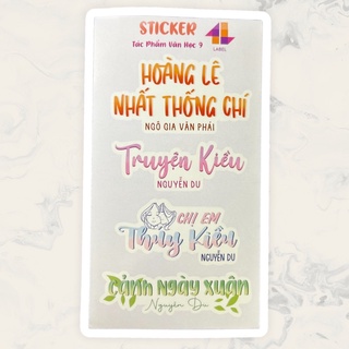 Sticker Văn Học Lớp 9 ( Cả Năm )