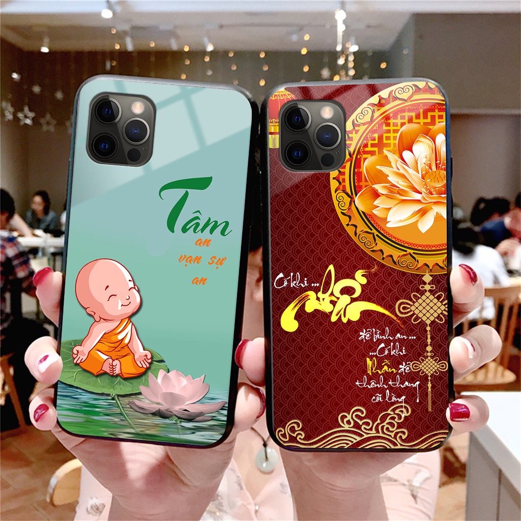 Ốp lưng KÍNH Iphone 12 PRO / 12 PRO MAX in hình  3D THƯ PHÁP SIÊU ĐẸP - RẺ- XINH