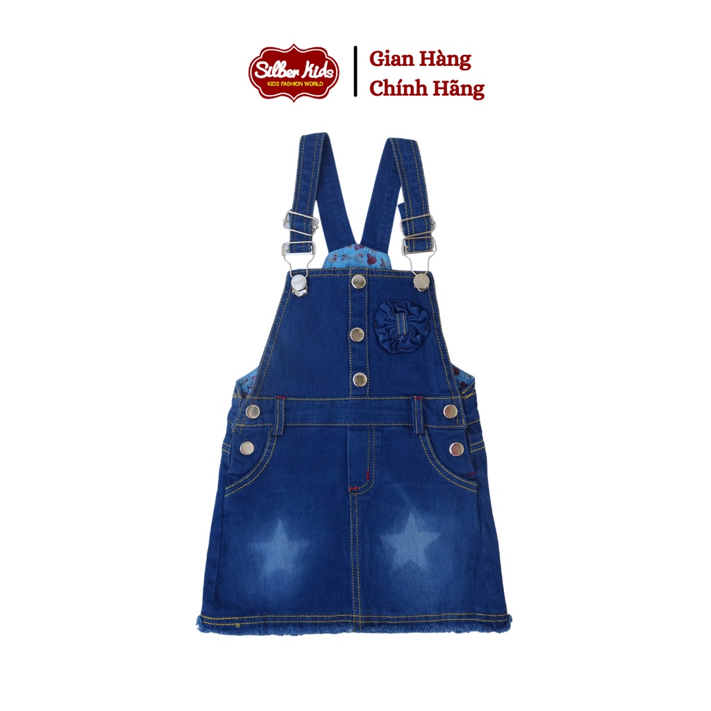 Yếm Jeans Bé Gái Đính Hoa Ngôi Sao Gấu Tua Rua SILBER KIDS
