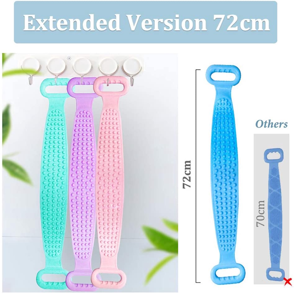 Dây Đai Silicone Chà Lưng Tẩy Tế Bào Chết Dễ Dàng Làm Sạch