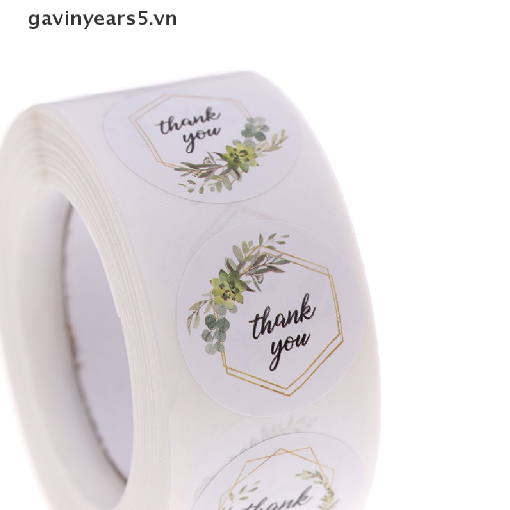 Cuộn 500 Nhãn Dán Thank You Trang Trí Đa Ứng Dụng