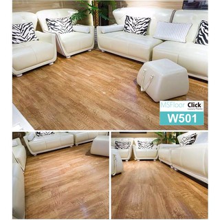 Tấm sàn nhựa giả gỗ chống thấm chống trầy có sẵn keo W501 (7 tấm)