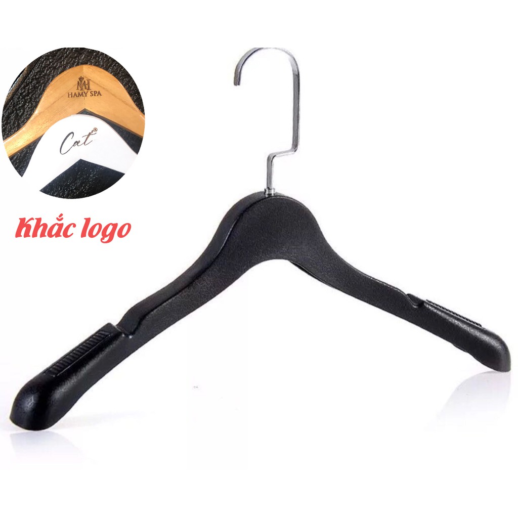 Móc Nhựa Đen Treo Quần Áo 39cm (10 móc)