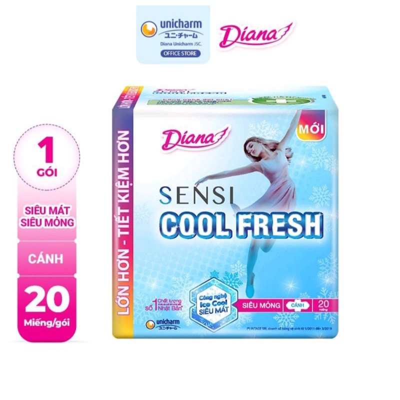 Băng vệ sinh Diana sensi cool fresh ( gói 20 miếng)