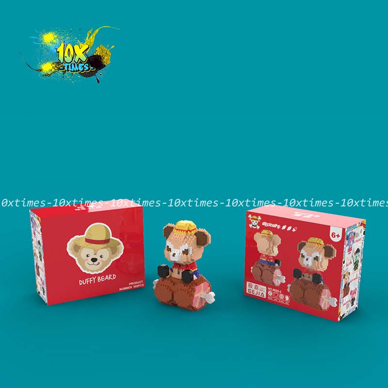 mô hình lắp ráp onepiece thỏ gấu luffy đảo hải tặc dễ thương, lắp ráp sáng tạo nhân vật hoạt hình 10xtimes