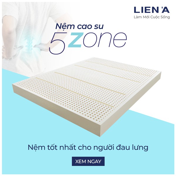 Nệm Cao Su Five Zone Liên Á 160x200x10cm