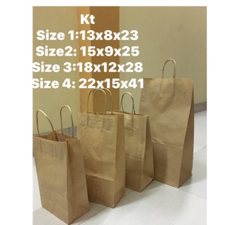 [ Đổ sỉ 1650/1 túi] combo 100 túi giấy xi măng có quai size 1.5, 2,3,5