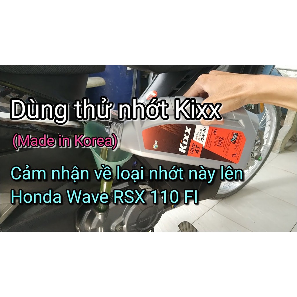 { DẦU ĐỘNG CƠ XE SỐ } KIXX Ultra 4T SN 10W40 1lít lựa chọn hoàn hảo cho xe máy bốn kỳ , công nghệ tổng hợp hiệu quả cao.