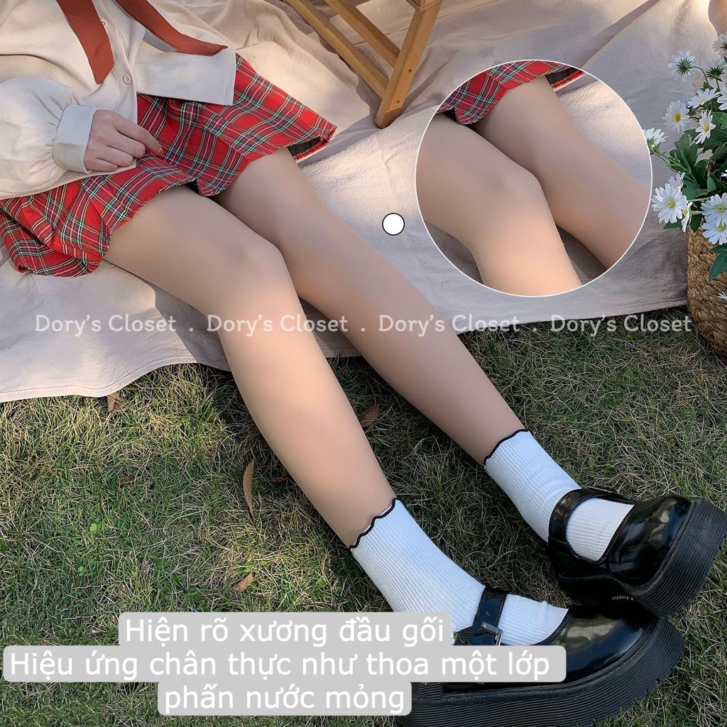 Quần tất da thu đông quần legging nude 1 lớp siêu tự nhiên thon chân hack dáng bản nâng cấp