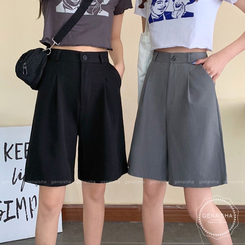 Quần Dài Lưng Cao Màu Trơn Kiểu Dáng Đơn Giản Thanh Lịch | BigBuy360 - bigbuy360.vn