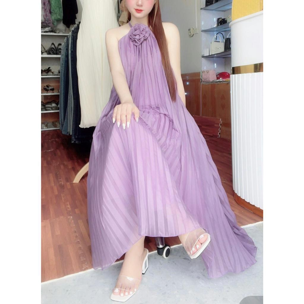 VÁY YẾM MAXI ĐÍNH HOA VOAN TƠ CỰC XINH ĐI BIỂN | BigBuy360 - bigbuy360.vn