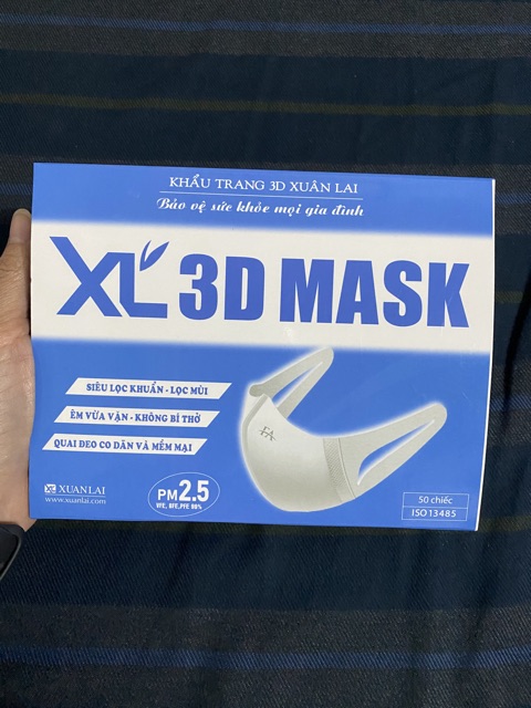 Khẩu trang 3D Xuân Lai tiêu chuẩn Nhật - Việt Nam.