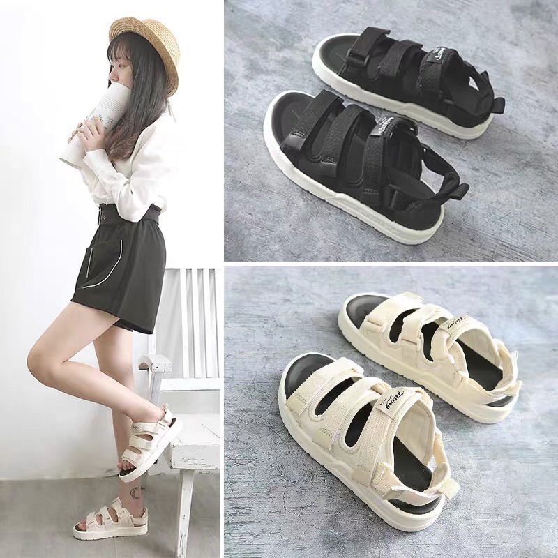 Dép quai hậu sandal quai hậu nữ 3 quai dán có thể tháo rời mẫu hot 2021