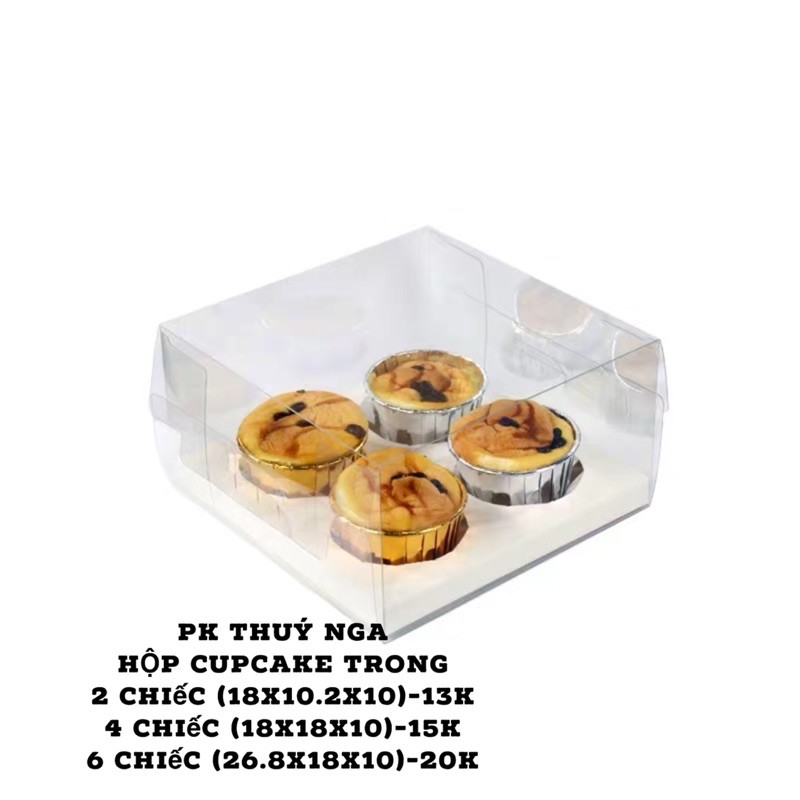 HỘP CUPCAKE TRONG