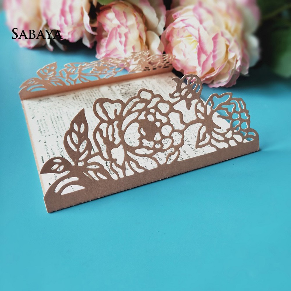 Khuôn cắt giấy làm từ kim loại hình hoa hồng trang trí thủ công