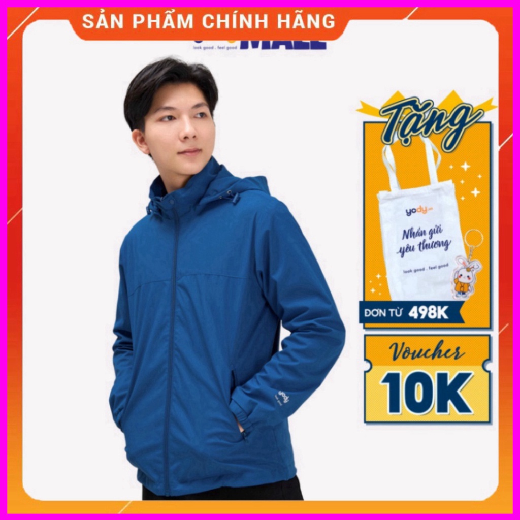 Áo khoác gió nam YODY 2 lớp cao cấp cản gió bụi chống thấm AKM4027