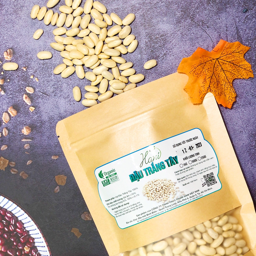 1Kg Đậu Trắng Tây  Sạch, Loại To Nấu Chè Súp Hầm Gà, Tốt Sức Khỏe 🍬 Hani Healthy Food