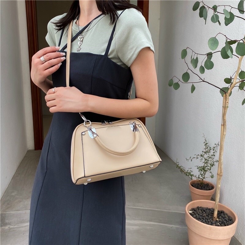 Túi công sở hến da trơn size 20 & sz 23 cm